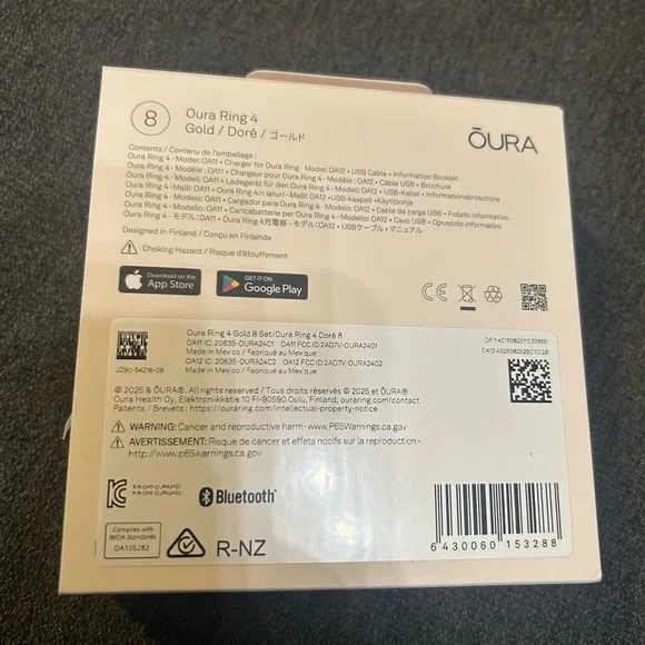 Oura Ring 4 Gold size 8